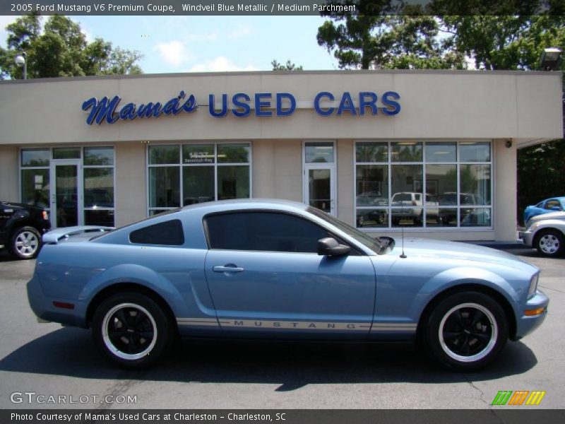Windveil Blue Metallic / Medium Parchment 2005 Ford Mustang V6 Premium Coupe