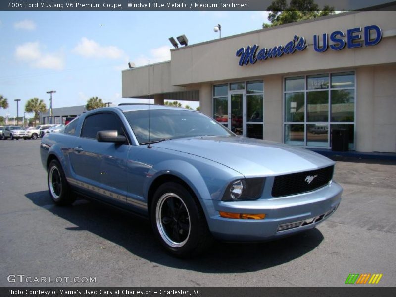 Windveil Blue Metallic / Medium Parchment 2005 Ford Mustang V6 Premium Coupe