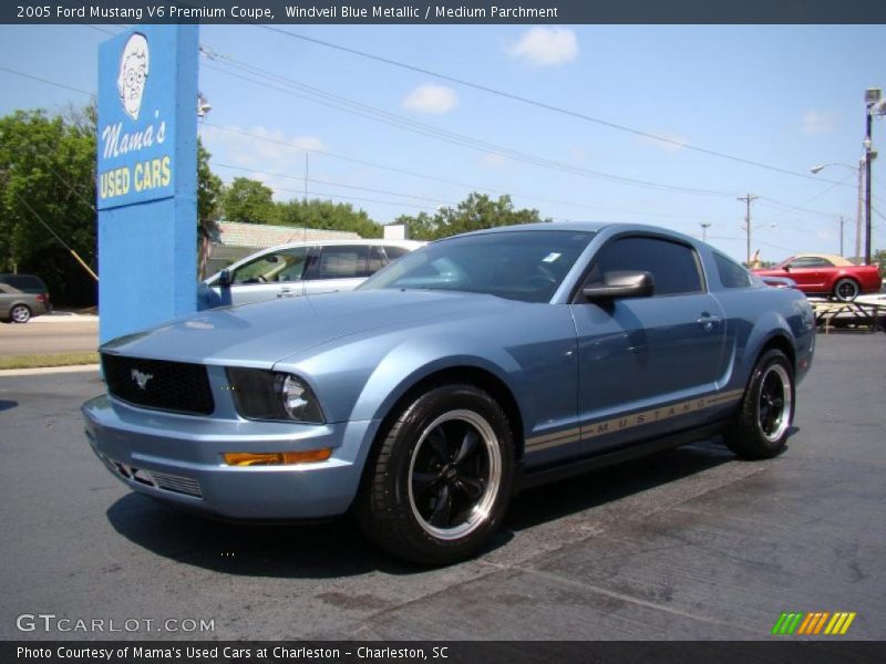 Windveil Blue Metallic / Medium Parchment 2005 Ford Mustang V6 Premium Coupe
