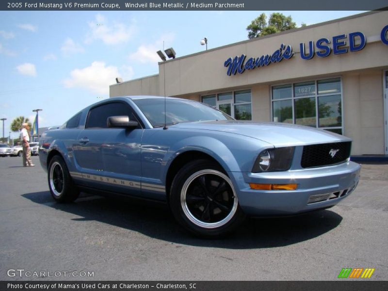 Windveil Blue Metallic / Medium Parchment 2005 Ford Mustang V6 Premium Coupe