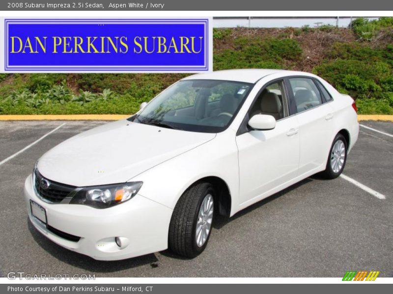 Aspen White / Ivory 2008 Subaru Impreza 2.5i Sedan