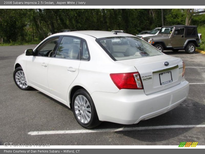 Aspen White / Ivory 2008 Subaru Impreza 2.5i Sedan