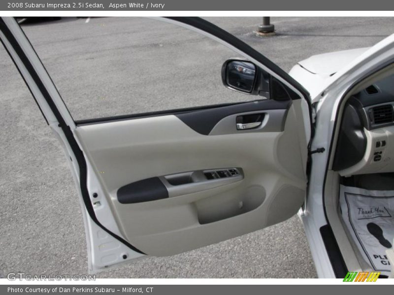 Aspen White / Ivory 2008 Subaru Impreza 2.5i Sedan