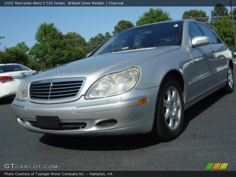 Brilliant Silver Metallic / Charcoal 2002 Mercedes-Benz S 500 Sedan