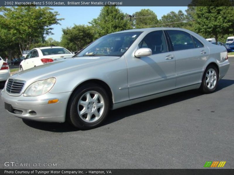 Brilliant Silver Metallic / Charcoal 2002 Mercedes-Benz S 500 Sedan