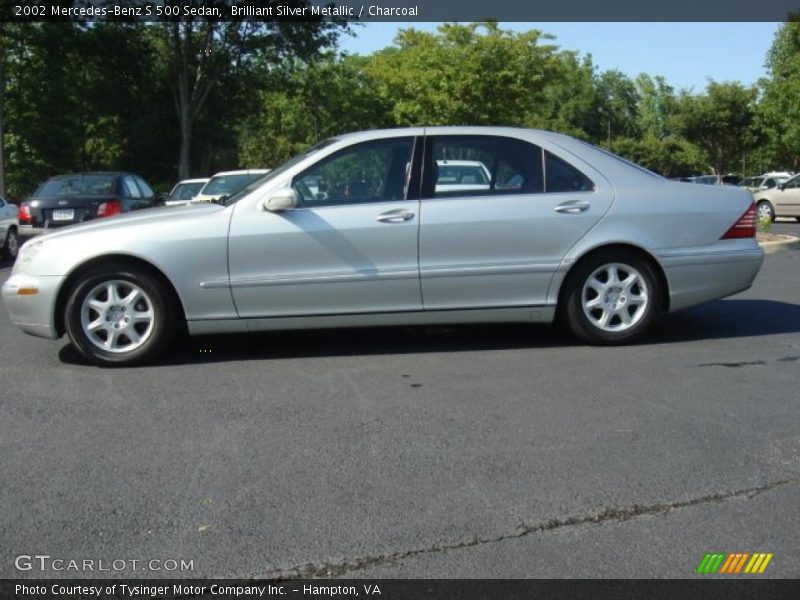 Brilliant Silver Metallic / Charcoal 2002 Mercedes-Benz S 500 Sedan