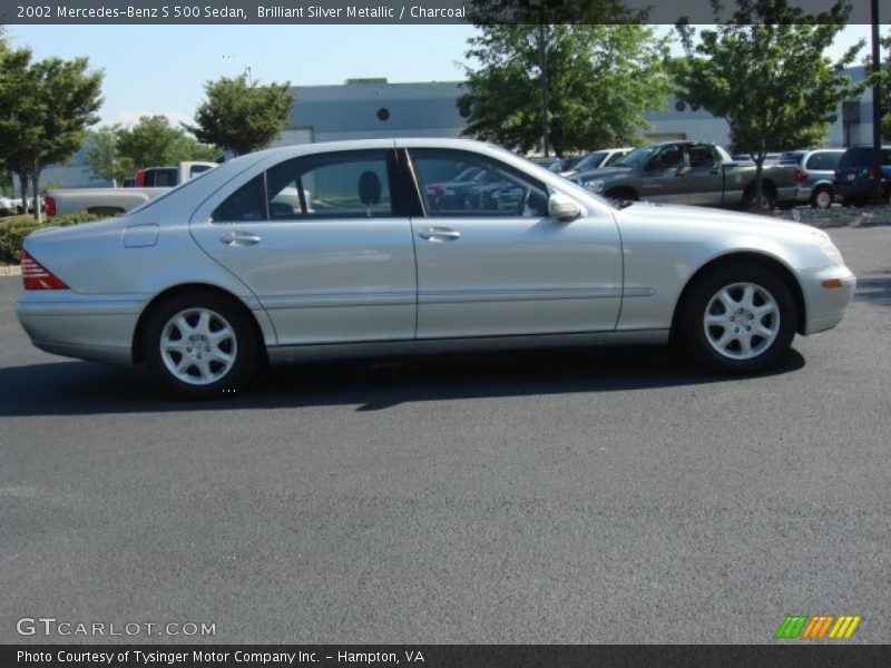 Brilliant Silver Metallic / Charcoal 2002 Mercedes-Benz S 500 Sedan