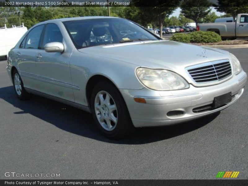 Brilliant Silver Metallic / Charcoal 2002 Mercedes-Benz S 500 Sedan
