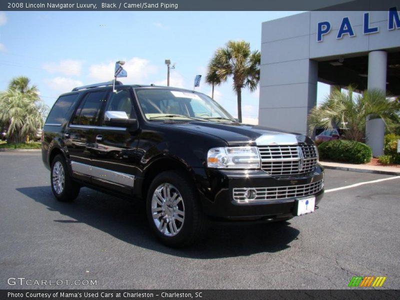 Black / Camel/Sand Piping 2008 Lincoln Navigator Luxury