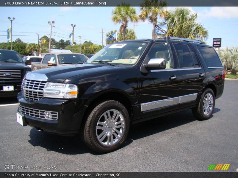 Black / Camel/Sand Piping 2008 Lincoln Navigator Luxury