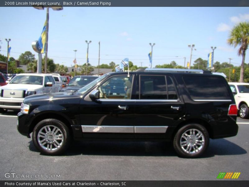 Black / Camel/Sand Piping 2008 Lincoln Navigator Luxury