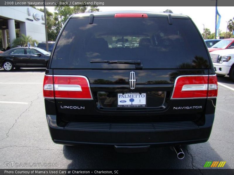 Black / Camel/Sand Piping 2008 Lincoln Navigator Luxury