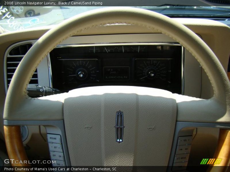 Black / Camel/Sand Piping 2008 Lincoln Navigator Luxury
