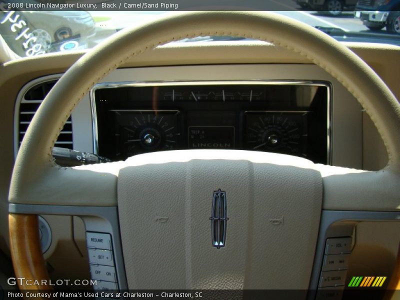Black / Camel/Sand Piping 2008 Lincoln Navigator Luxury