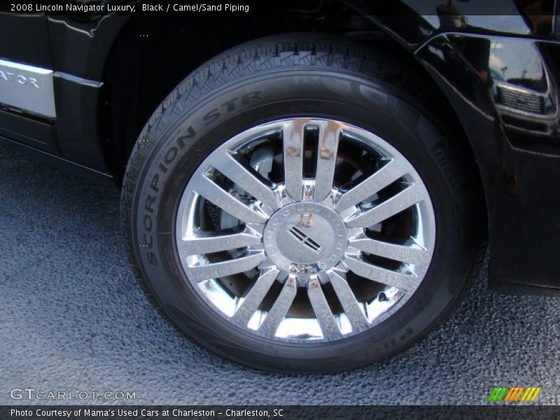 Black / Camel/Sand Piping 2008 Lincoln Navigator Luxury