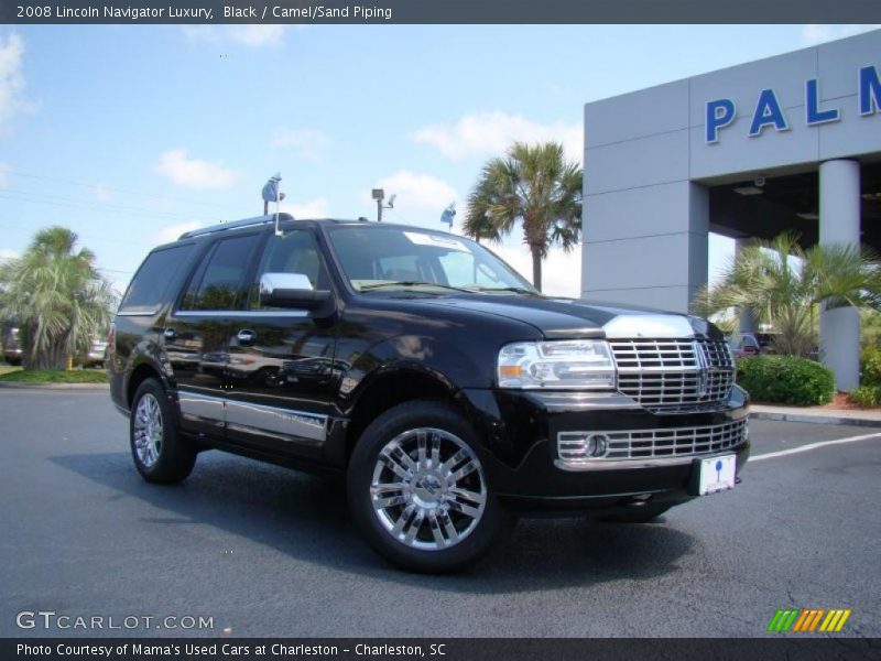 Black / Camel/Sand Piping 2008 Lincoln Navigator Luxury