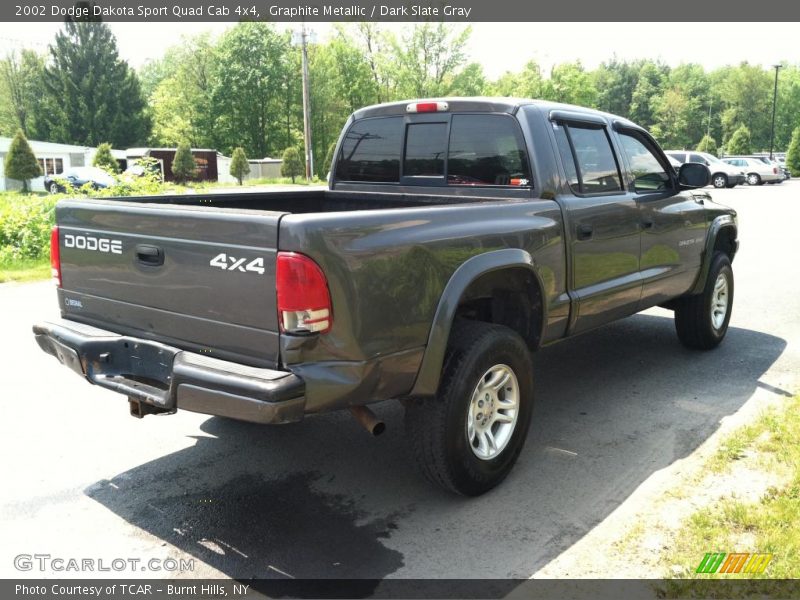 Graphite Metallic / Dark Slate Gray 2002 Dodge Dakota Sport Quad Cab 4x4