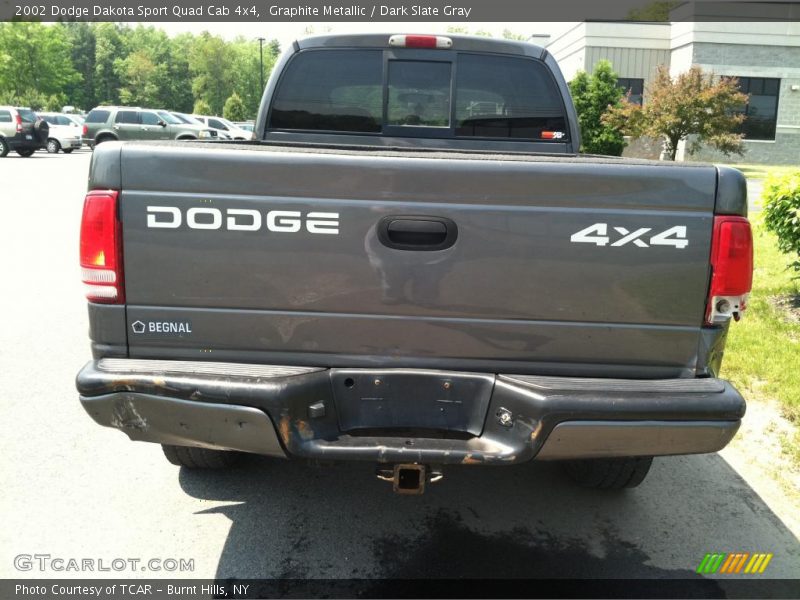 Graphite Metallic / Dark Slate Gray 2002 Dodge Dakota Sport Quad Cab 4x4