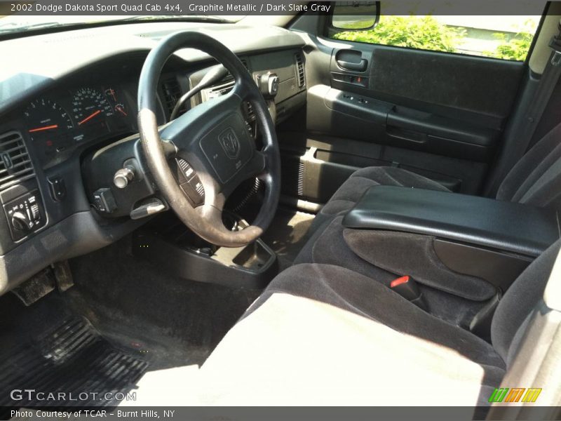 Graphite Metallic / Dark Slate Gray 2002 Dodge Dakota Sport Quad Cab 4x4