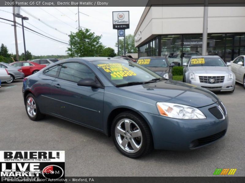 Electric Blue Metallic / Ebony 2006 Pontiac G6 GT Coupe