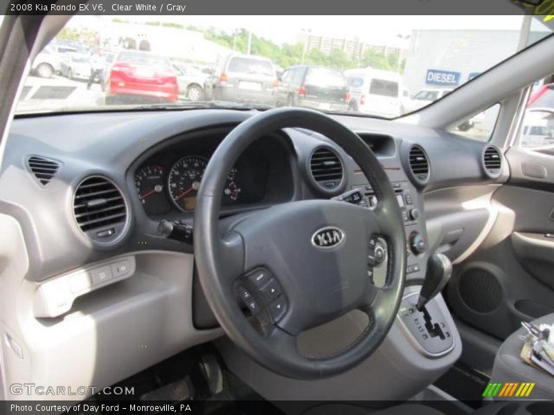 Clear White / Gray 2008 Kia Rondo EX V6