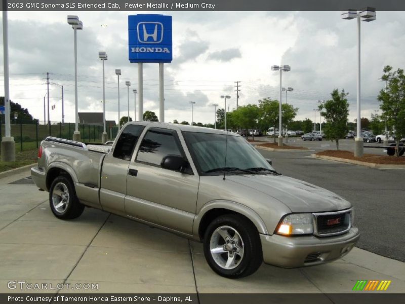 Pewter Metallic / Medium Gray 2003 GMC Sonoma SLS Extended Cab