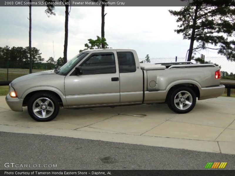 Pewter Metallic / Medium Gray 2003 GMC Sonoma SLS Extended Cab