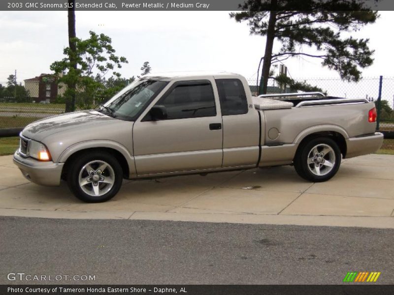 Pewter Metallic / Medium Gray 2003 GMC Sonoma SLS Extended Cab