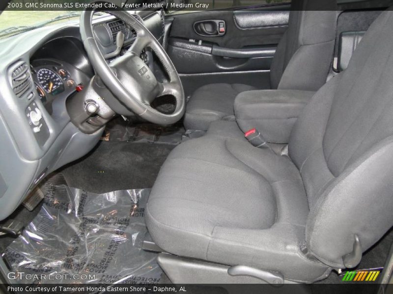 Pewter Metallic / Medium Gray 2003 GMC Sonoma SLS Extended Cab
