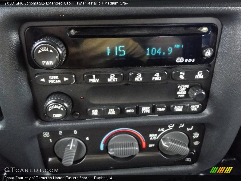 Controls of 2003 Sonoma SLS Extended Cab