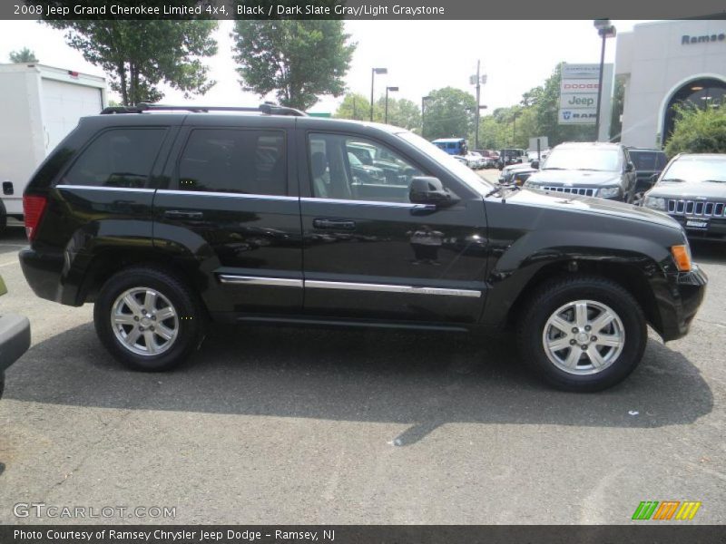 Black / Dark Slate Gray/Light Graystone 2008 Jeep Grand Cherokee Limited 4x4