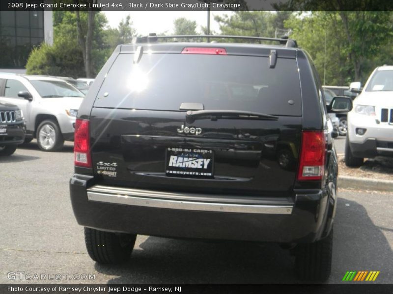 Black / Dark Slate Gray/Light Graystone 2008 Jeep Grand Cherokee Limited 4x4