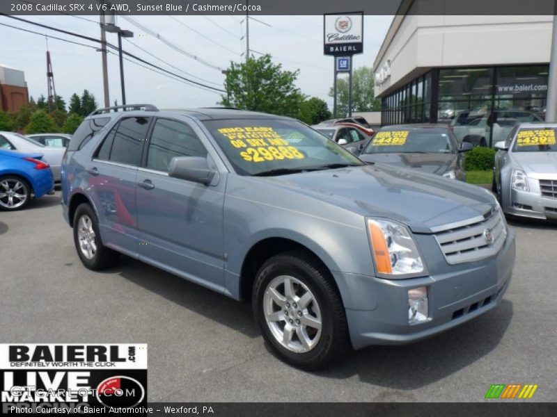 Sunset Blue / Cashmere/Cocoa 2008 Cadillac SRX 4 V6 AWD