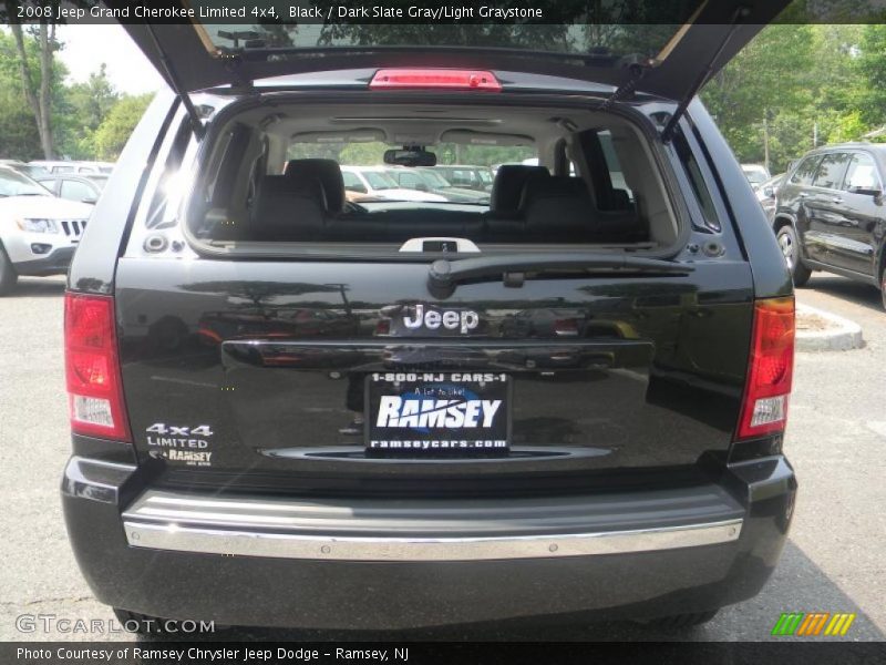 Black / Dark Slate Gray/Light Graystone 2008 Jeep Grand Cherokee Limited 4x4