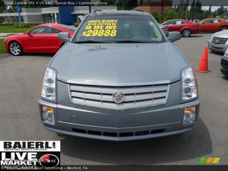Sunset Blue / Cashmere/Cocoa 2008 Cadillac SRX 4 V6 AWD
