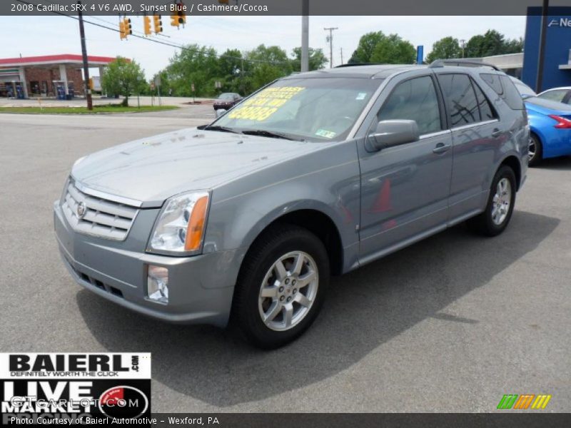 Sunset Blue / Cashmere/Cocoa 2008 Cadillac SRX 4 V6 AWD