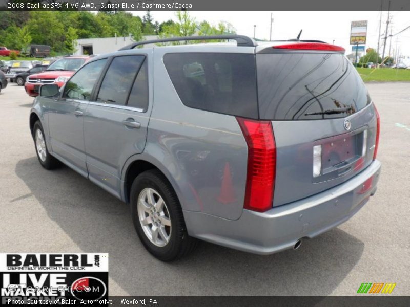 Sunset Blue / Cashmere/Cocoa 2008 Cadillac SRX 4 V6 AWD