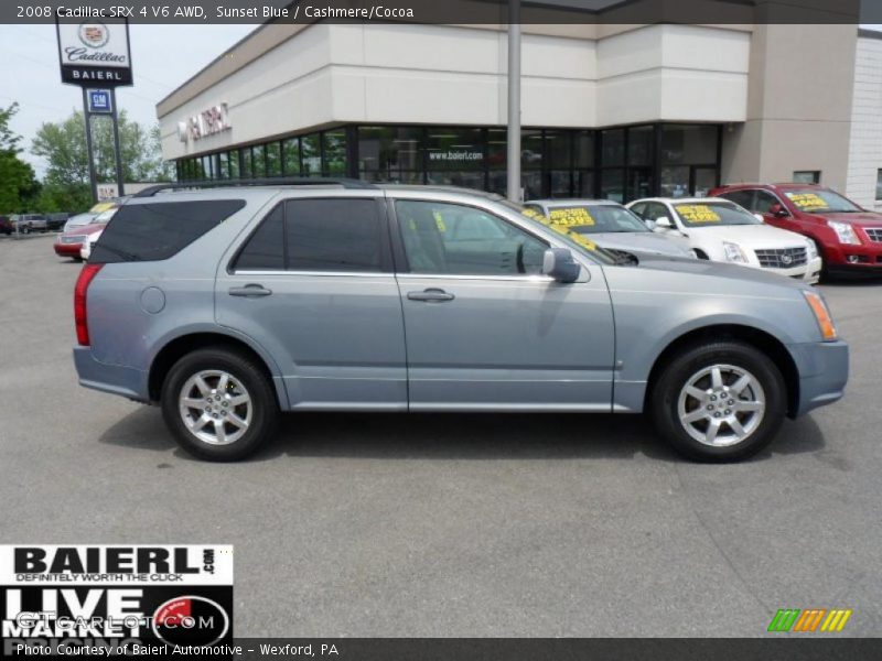 Sunset Blue / Cashmere/Cocoa 2008 Cadillac SRX 4 V6 AWD