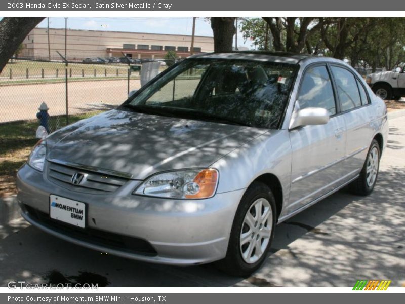 Satin Silver Metallic / Gray 2003 Honda Civic EX Sedan