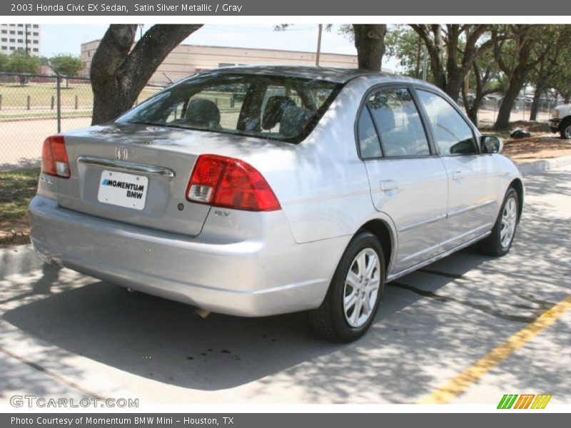 Satin Silver Metallic / Gray 2003 Honda Civic EX Sedan