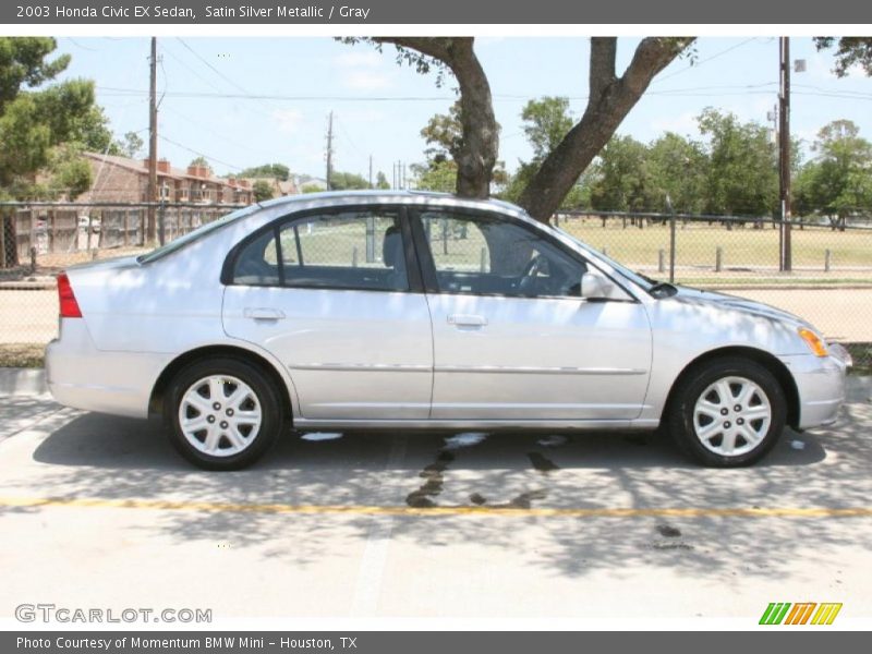 Satin Silver Metallic / Gray 2003 Honda Civic EX Sedan