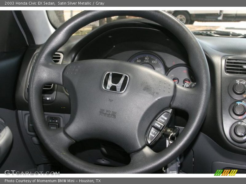 Satin Silver Metallic / Gray 2003 Honda Civic EX Sedan