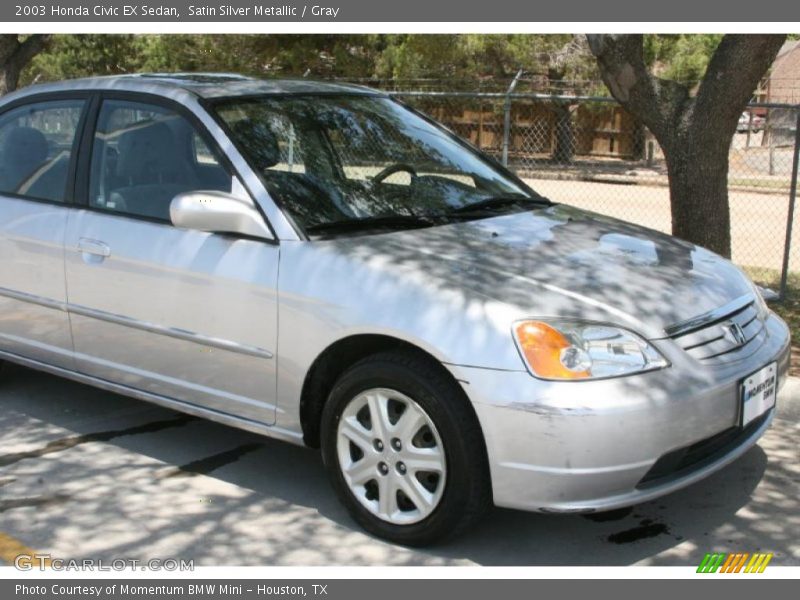 Satin Silver Metallic / Gray 2003 Honda Civic EX Sedan
