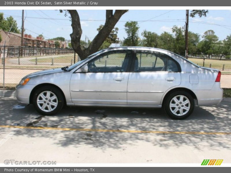Satin Silver Metallic / Gray 2003 Honda Civic EX Sedan