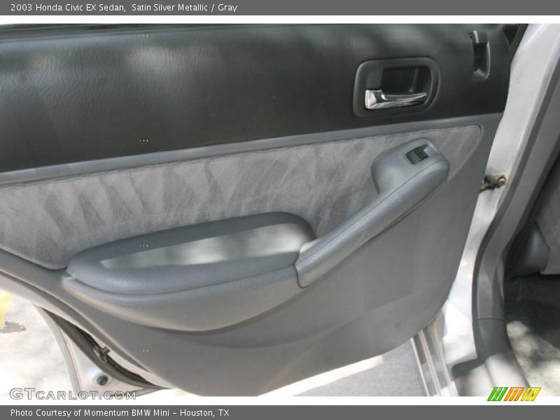 Satin Silver Metallic / Gray 2003 Honda Civic EX Sedan