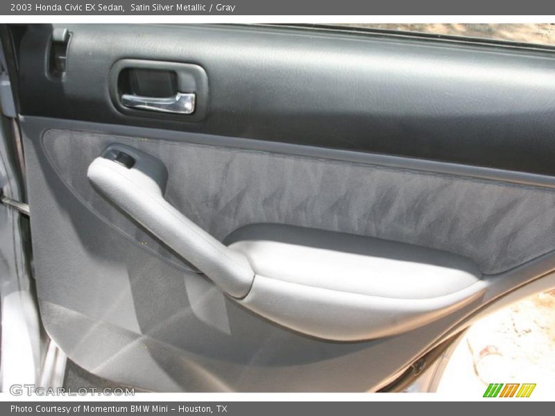 Satin Silver Metallic / Gray 2003 Honda Civic EX Sedan