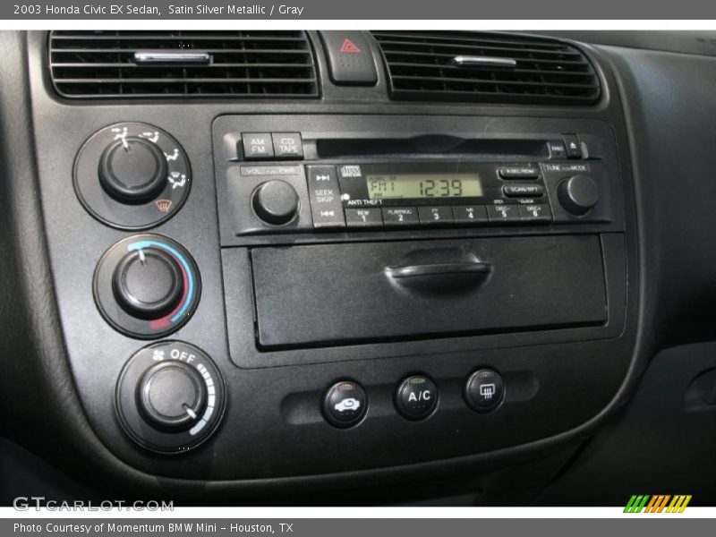 Satin Silver Metallic / Gray 2003 Honda Civic EX Sedan
