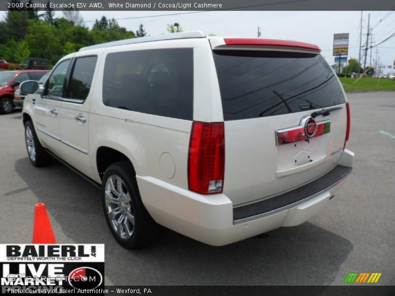 White Diamond / Cocoa/Light Cashmere 2008 Cadillac Escalade ESV AWD