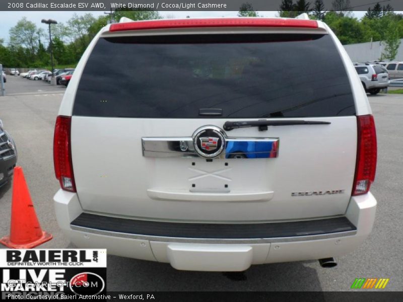 White Diamond / Cocoa/Light Cashmere 2008 Cadillac Escalade ESV AWD