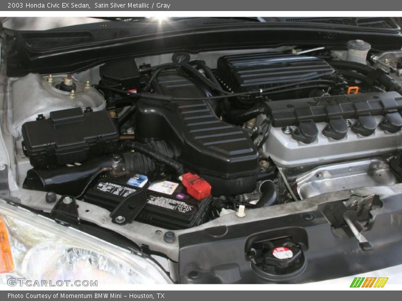 Satin Silver Metallic / Gray 2003 Honda Civic EX Sedan